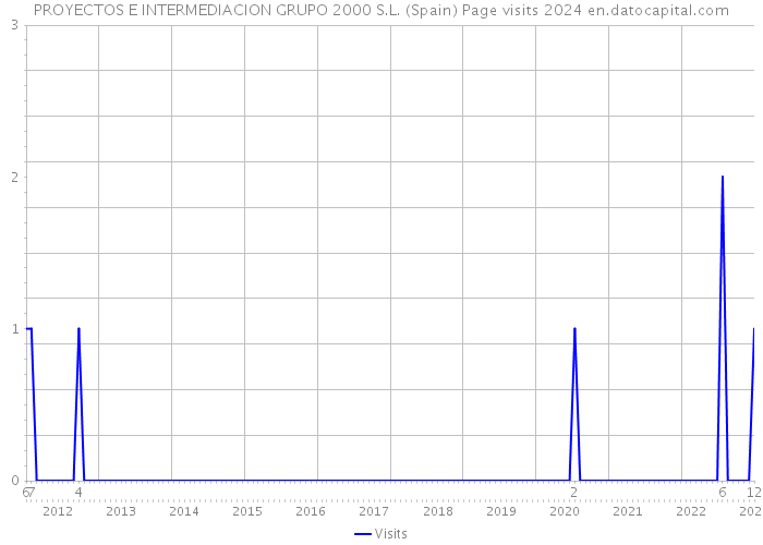PROYECTOS E INTERMEDIACION GRUPO 2000 S.L. (Spain) Page visits 2024 