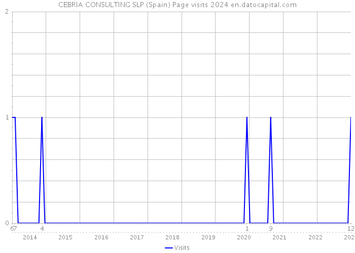 CEBRIA CONSULTING SLP (Spain) Page visits 2024 