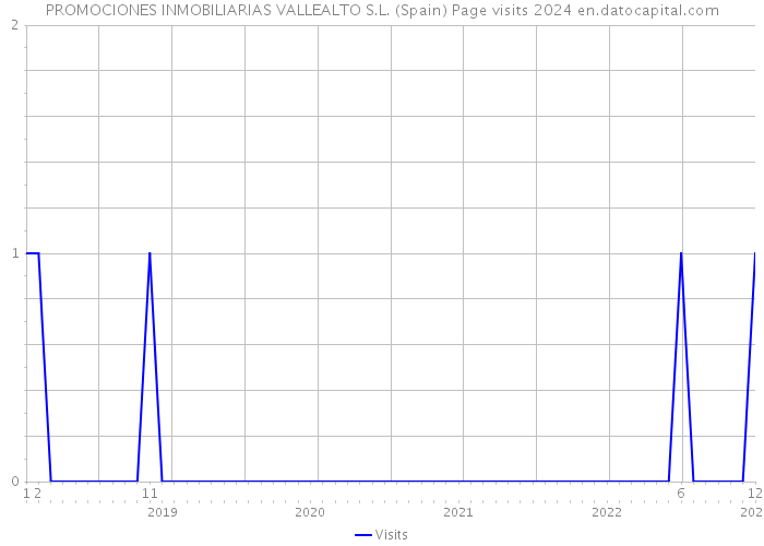 PROMOCIONES INMOBILIARIAS VALLEALTO S.L. (Spain) Page visits 2024 