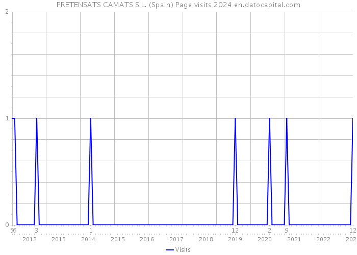 PRETENSATS CAMATS S.L. (Spain) Page visits 2024 