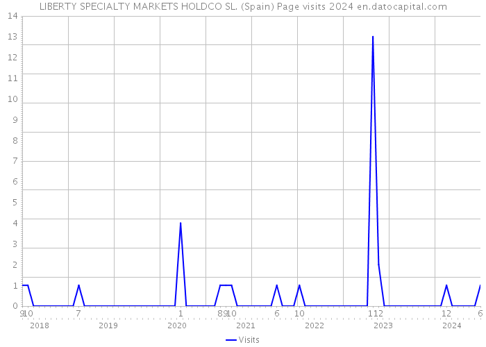 LIBERTY SPECIALTY MARKETS HOLDCO SL. (Spain) Page visits 2024 