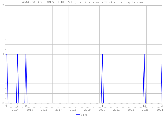 TAMARGO ASESORES FUTBOL S.L. (Spain) Page visits 2024 