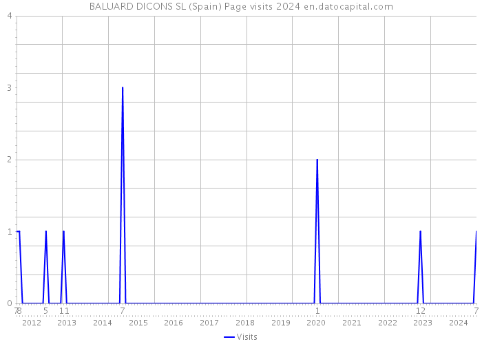 BALUARD DICONS SL (Spain) Page visits 2024 