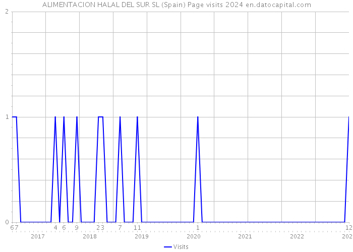 ALIMENTACION HALAL DEL SUR SL (Spain) Page visits 2024 