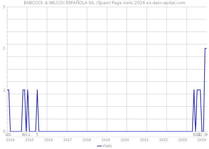 BABCOCK & WILCOX ESPAÑOLA SA. (Spain) Page visits 2024 