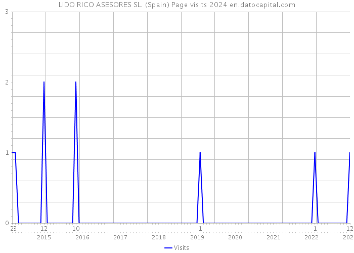 LIDO RICO ASESORES SL. (Spain) Page visits 2024 