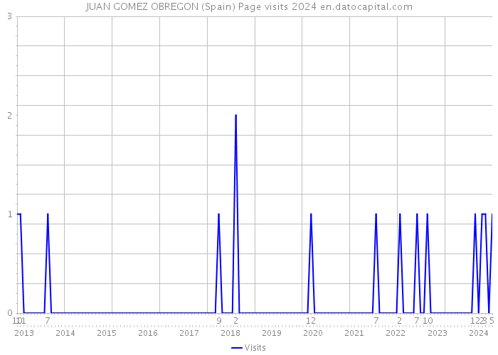 JUAN GOMEZ OBREGON (Spain) Page visits 2024 