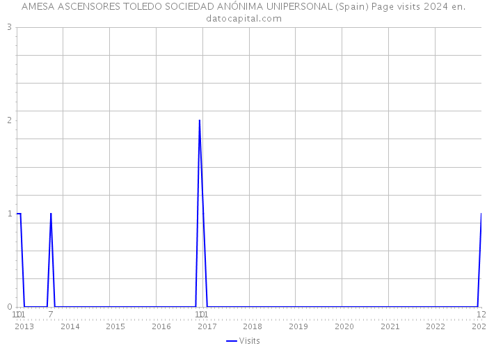AMESA ASCENSORES TOLEDO SOCIEDAD ANÓNIMA UNIPERSONAL (Spain) Page visits 2024 