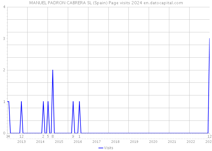 MANUEL PADRON CABRERA SL (Spain) Page visits 2024 