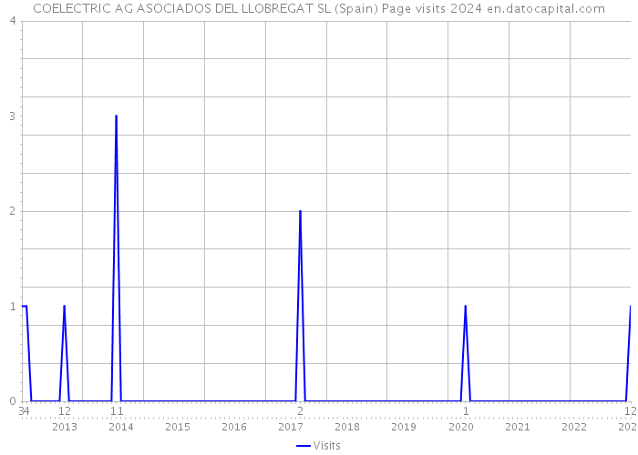 COELECTRIC AG ASOCIADOS DEL LLOBREGAT SL (Spain) Page visits 2024 