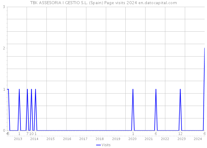 TBK ASSESORIA I GESTIO S.L. (Spain) Page visits 2024 