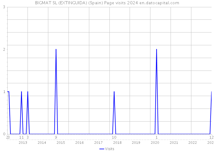 BIGMAT SL (EXTINGUIDA) (Spain) Page visits 2024 