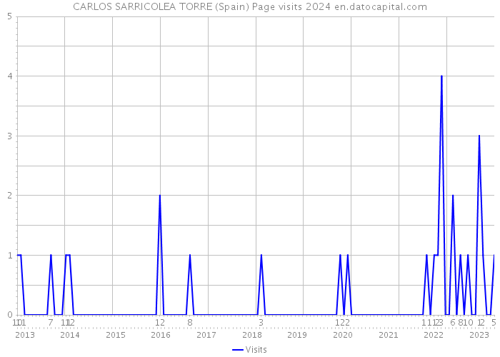 CARLOS SARRICOLEA TORRE (Spain) Page visits 2024 