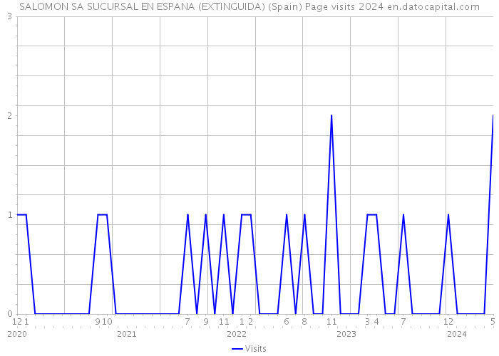 SALOMON SA SUCURSAL EN ESPANA (EXTINGUIDA) (Spain) Page visits 2024 