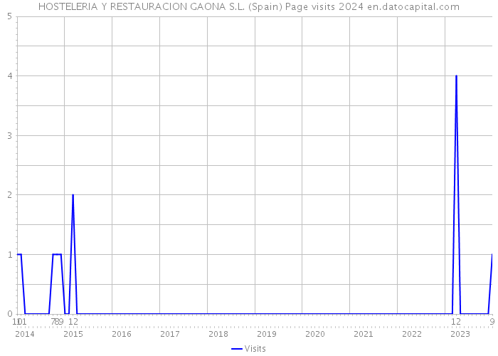 HOSTELERIA Y RESTAURACION GAONA S.L. (Spain) Page visits 2024 