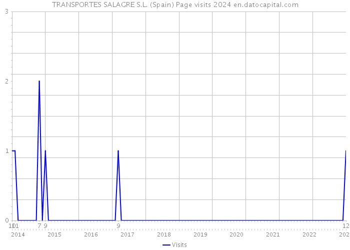 TRANSPORTES SALAGRE S.L. (Spain) Page visits 2024 