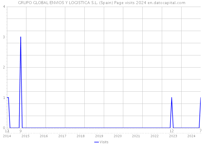GRUPO GLOBAL ENVIOS Y LOGISTICA S.L. (Spain) Page visits 2024 