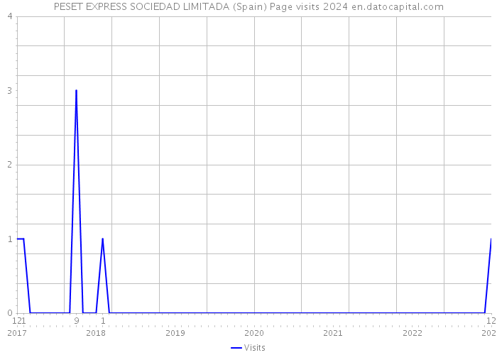 PESET EXPRESS SOCIEDAD LIMITADA (Spain) Page visits 2024 