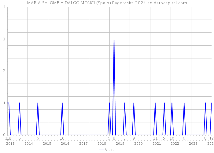 MARIA SALOME HIDALGO MONCI (Spain) Page visits 2024 