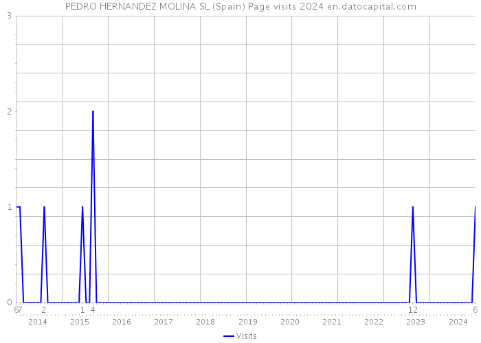 PEDRO HERNANDEZ MOLINA SL (Spain) Page visits 2024 