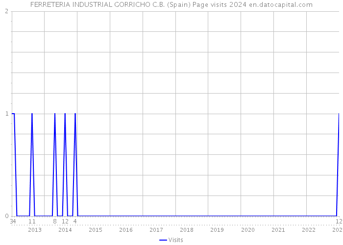 FERRETERIA INDUSTRIAL GORRICHO C.B. (Spain) Page visits 2024 
