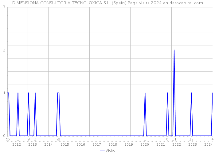 DIMENSIONA CONSULTORIA TECNOLOXICA S.L. (Spain) Page visits 2024 