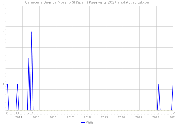 Carniceria Duende Moreno Sl (Spain) Page visits 2024 