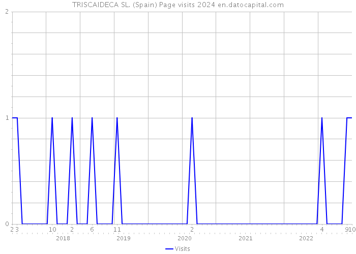 TRISCAIDECA SL. (Spain) Page visits 2024 