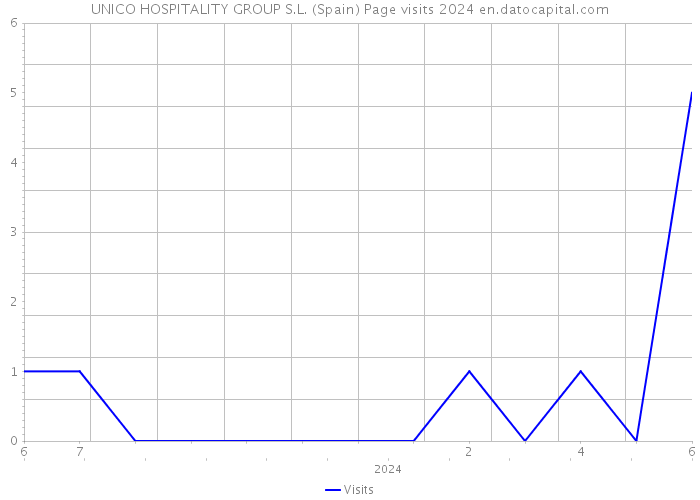 UNICO HOSPITALITY GROUP S.L. (Spain) Page visits 2024 