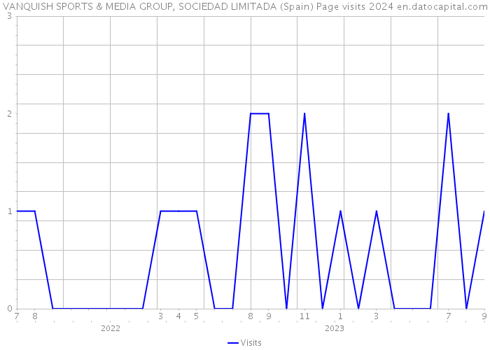 VANQUISH SPORTS & MEDIA GROUP, SOCIEDAD LIMITADA (Spain) Page visits 2024 