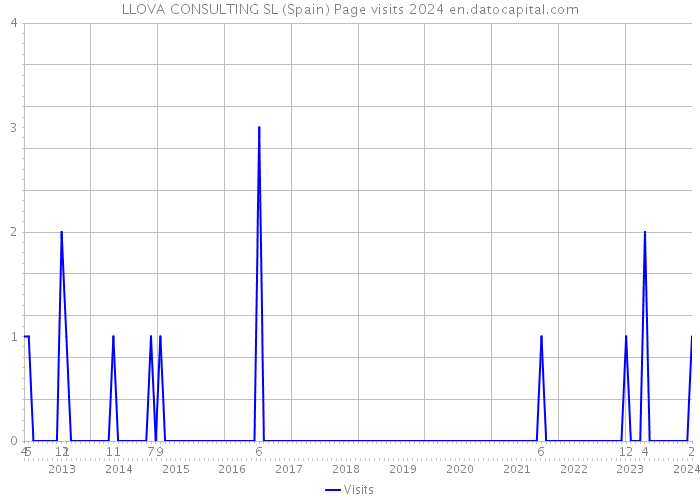 LLOVA CONSULTING SL (Spain) Page visits 2024 