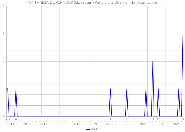 MONTANESA DE PENAGOS S.L. (Spain) Page visits 2024 