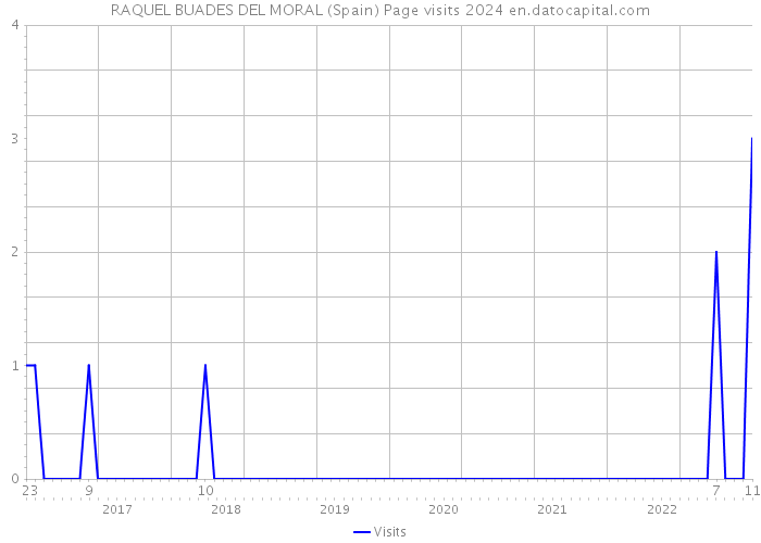 RAQUEL BUADES DEL MORAL (Spain) Page visits 2024 