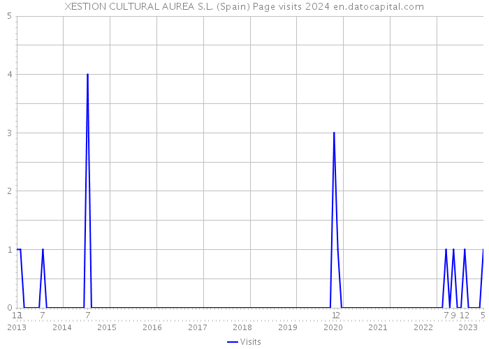 XESTION CULTURAL AUREA S.L. (Spain) Page visits 2024 