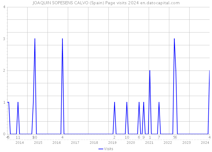 JOAQUIN SOPESENS CALVO (Spain) Page visits 2024 