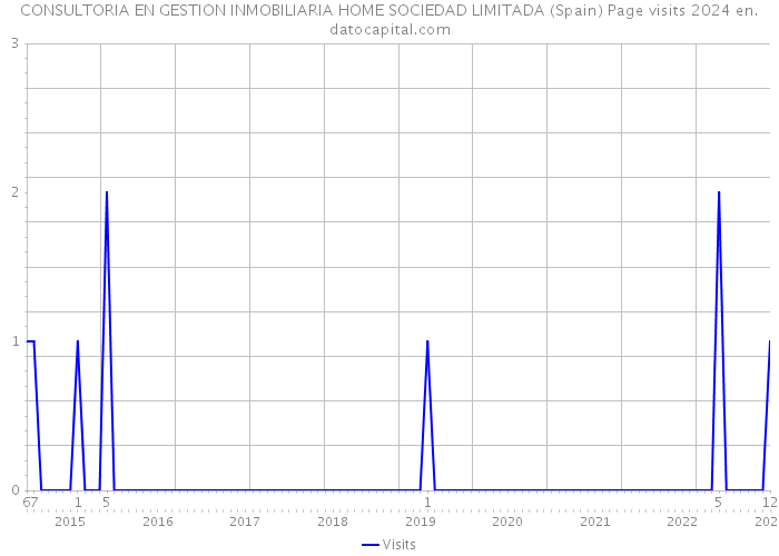 CONSULTORIA EN GESTION INMOBILIARIA HOME SOCIEDAD LIMITADA (Spain) Page visits 2024 