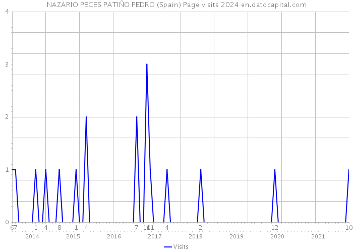 NAZARIO PECES PATIÑO PEDRO (Spain) Page visits 2024 