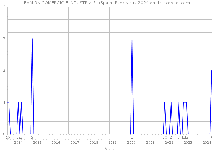 BAMIRA COMERCIO E INDUSTRIA SL (Spain) Page visits 2024 