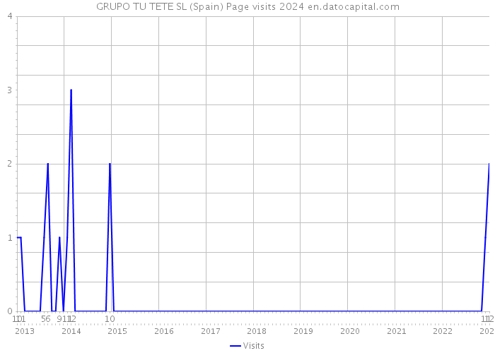 GRUPO TU TETE SL (Spain) Page visits 2024 