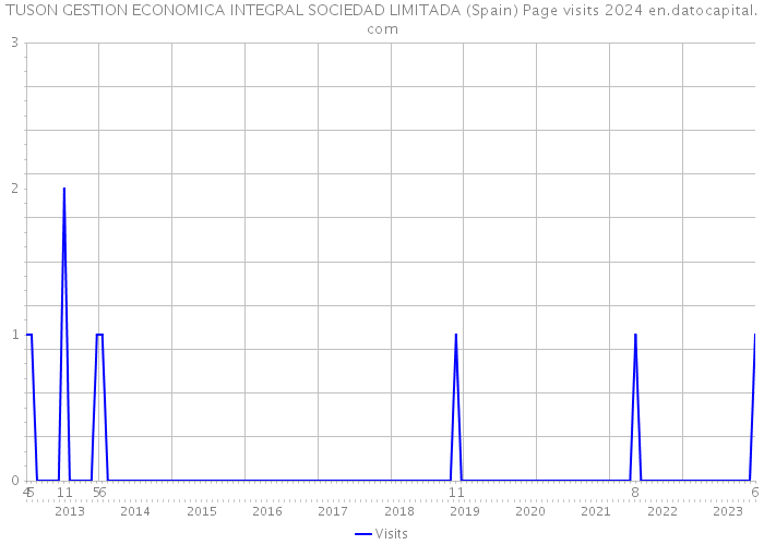 TUSON GESTION ECONOMICA INTEGRAL SOCIEDAD LIMITADA (Spain) Page visits 2024 
