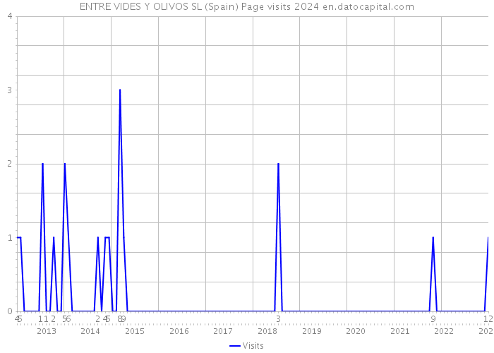 ENTRE VIDES Y OLIVOS SL (Spain) Page visits 2024 
