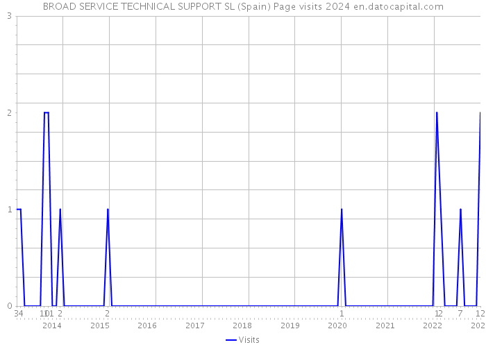 BROAD SERVICE TECHNICAL SUPPORT SL (Spain) Page visits 2024 