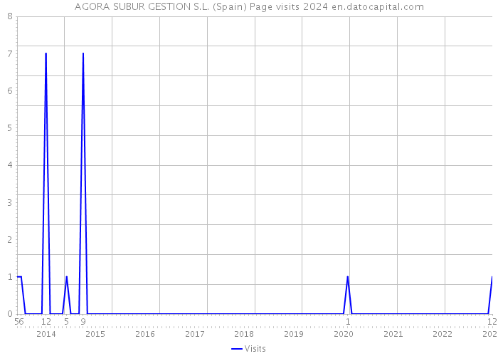 AGORA SUBUR GESTION S.L. (Spain) Page visits 2024 