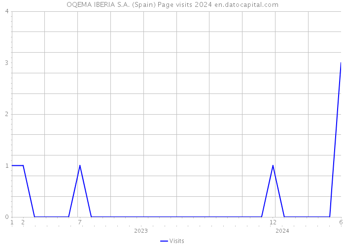 OQEMA IBERIA S.A. (Spain) Page visits 2024 