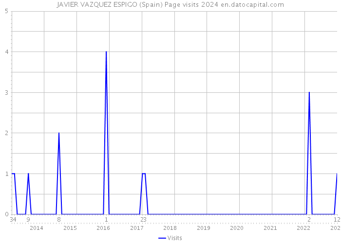 JAVIER VAZQUEZ ESPIGO (Spain) Page visits 2024 