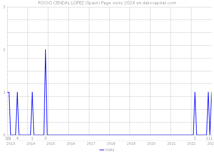 ROCIO CENDAL LOPEZ (Spain) Page visits 2024 