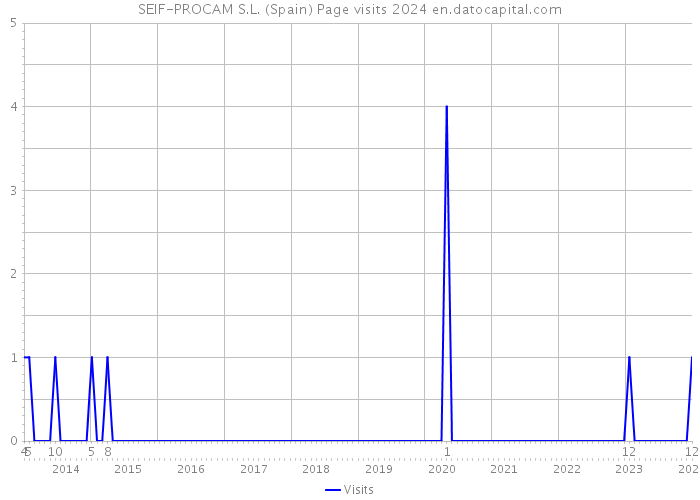SEIF-PROCAM S.L. (Spain) Page visits 2024 