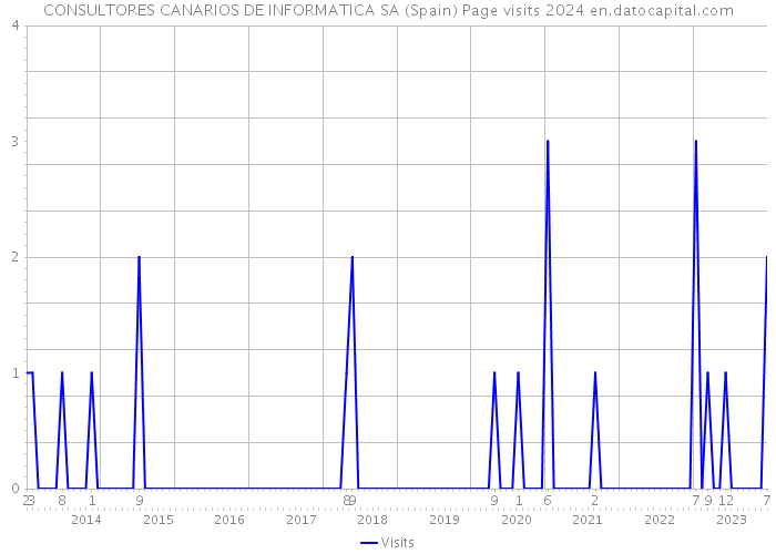 CONSULTORES CANARIOS DE INFORMATICA SA (Spain) Page visits 2024 