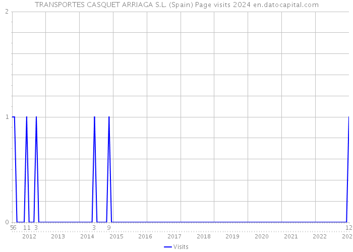 TRANSPORTES CASQUET ARRIAGA S.L. (Spain) Page visits 2024 
