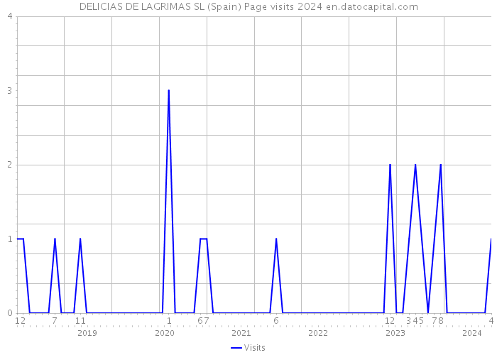 DELICIAS DE LAGRIMAS SL (Spain) Page visits 2024 